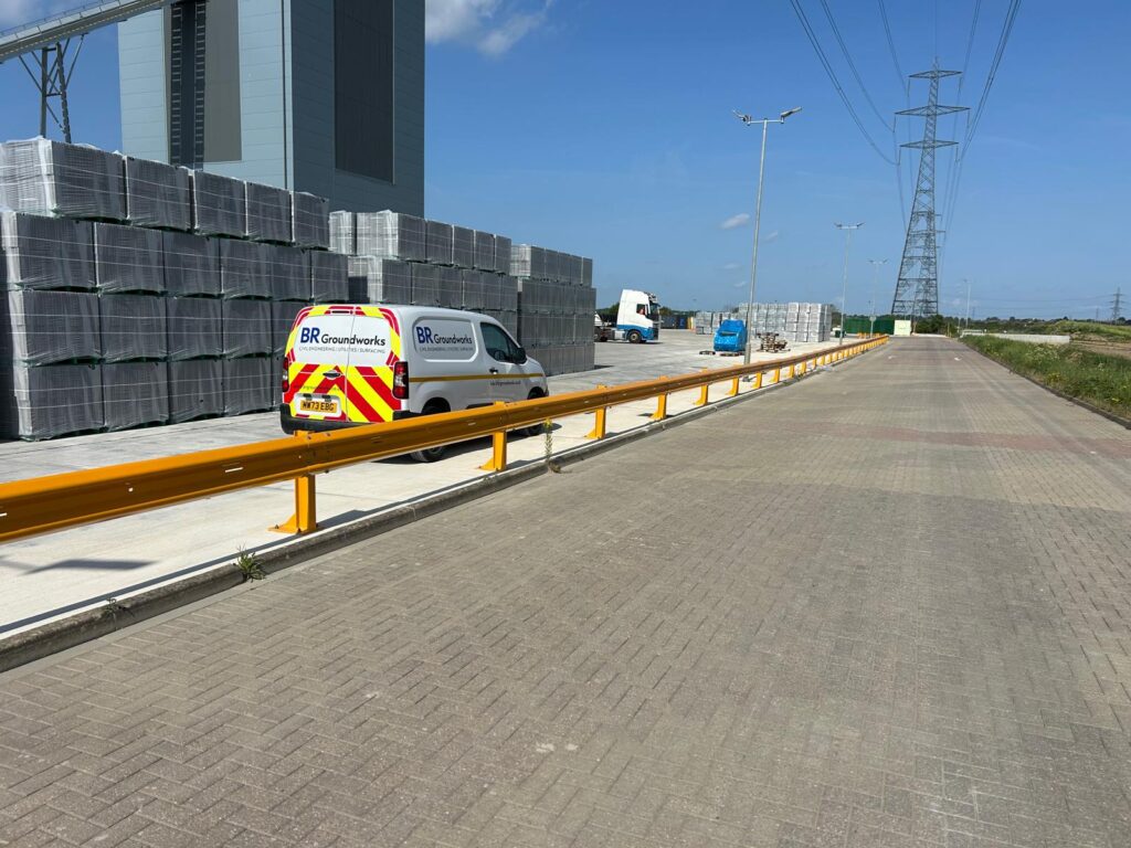 Armco Barrier Installation & White Lining